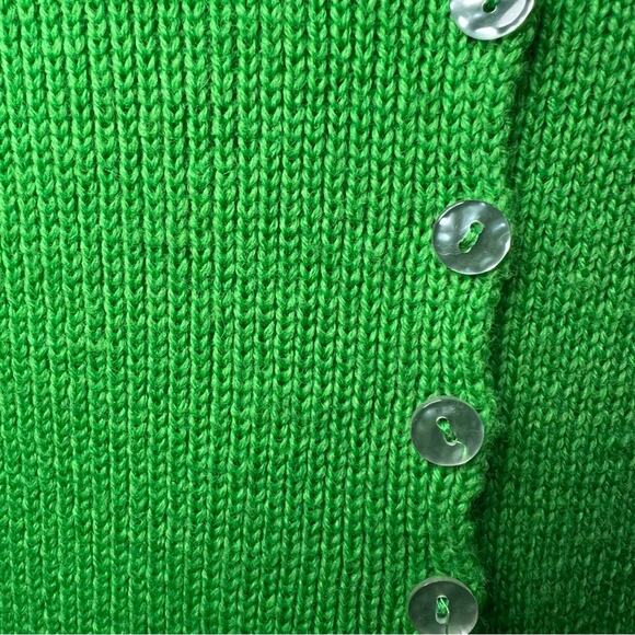 Marisa Christina Medium 100% Pure Wool Green Cardigan Vintage Sweater - Picture 7 of 11